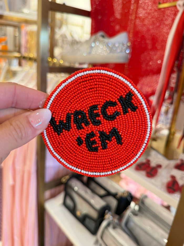 TEXAS TECH WRECK' EM BUTTON