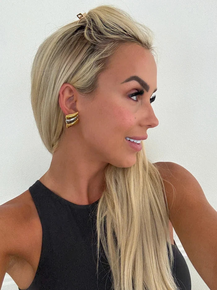 THE TWO TONED SARAH EARRINGS