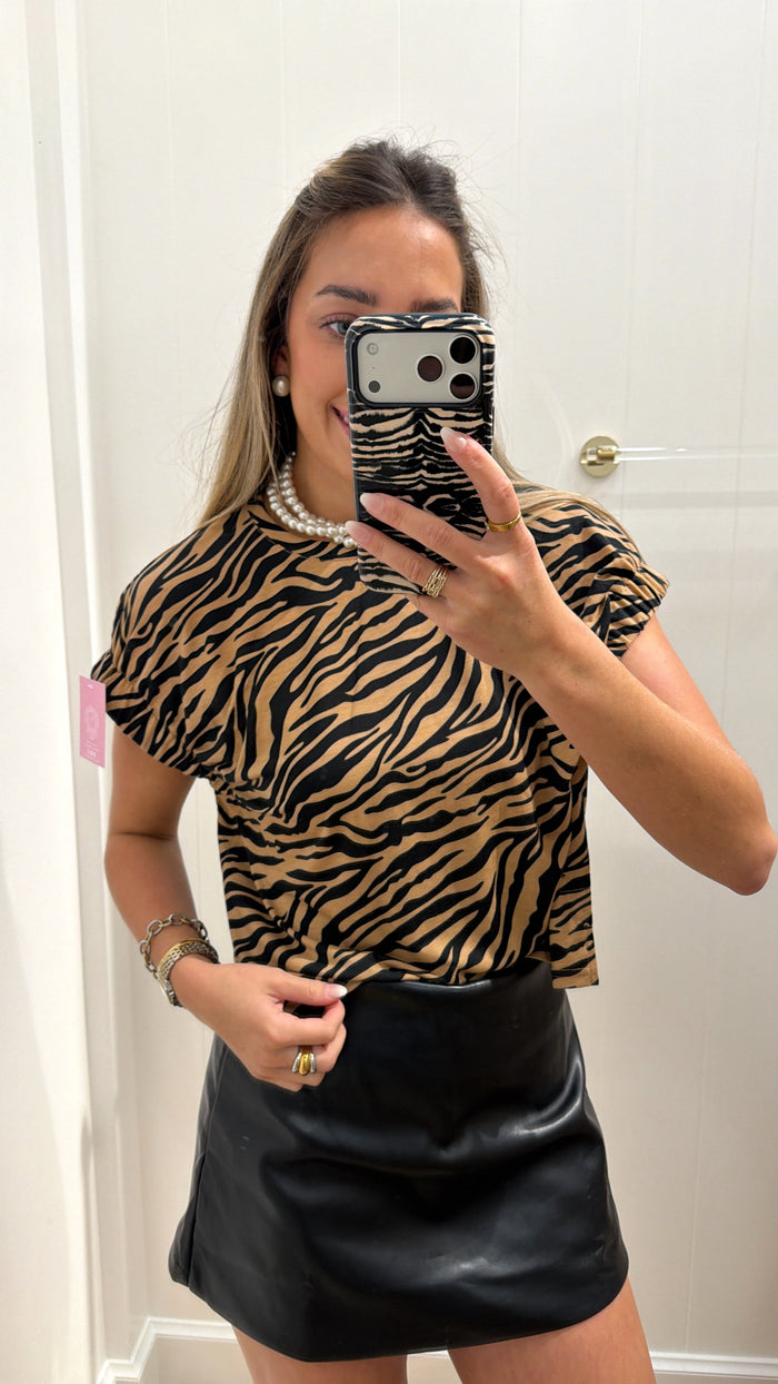 TIGER KNIT T SHIRT