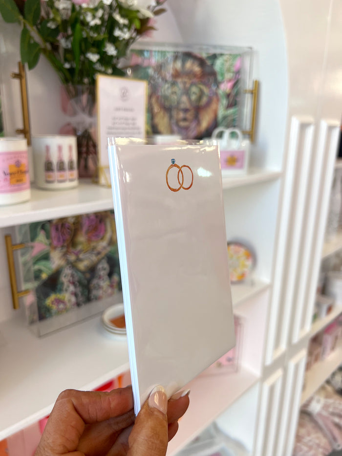 WEDDING RINGS NOTEPAD