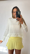 White Longsleeve Flow Top