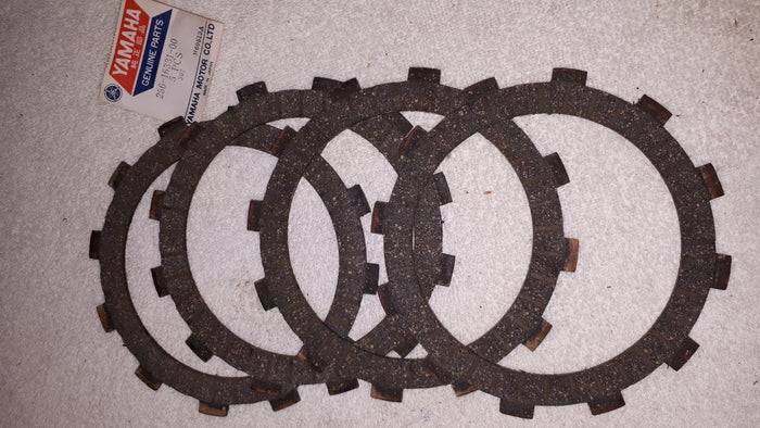 YAMAHA TX650 XS1 XS2 CLUTCH FRICTION PLATES, NEW OEM 256-16331-00 1970-1973